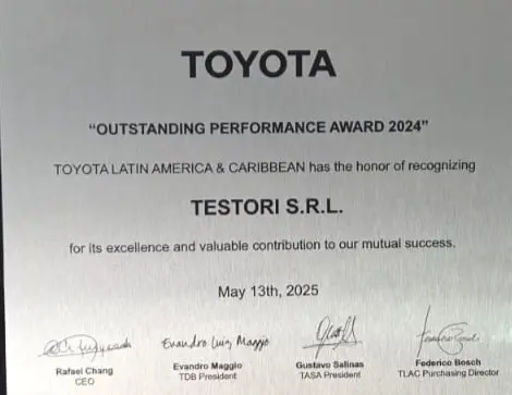 May, 2024. TOYOTA Outstanding Performance Award 2024